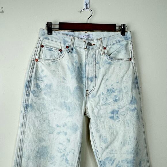 Re/Done Sunbleach 90's Acid Wash Straight-Leg Jeans NWT Size 26 - Picture 3 of 9